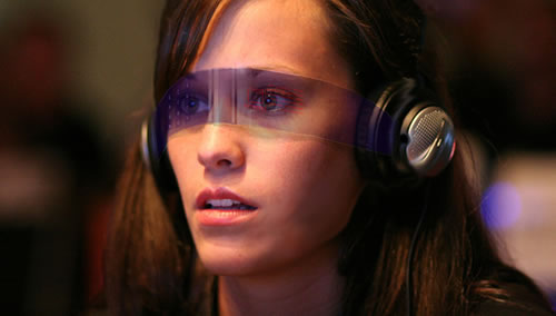 Concepto de gafas OLED para realidad aumentada