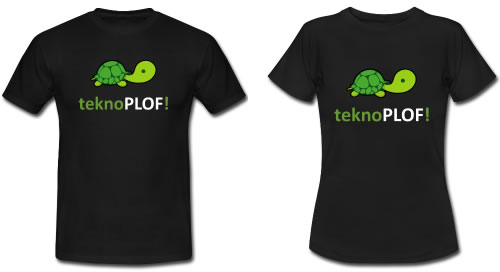 Camisetas básicas negras teknoPLOF! de chico y de chica