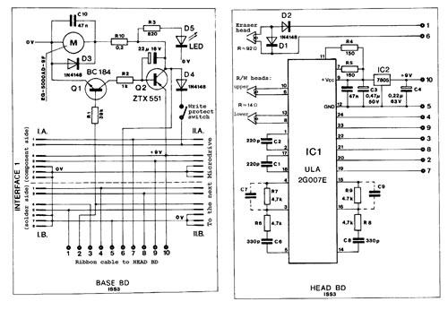 Esquema del circuito de Microdrive (clic para ampliar)