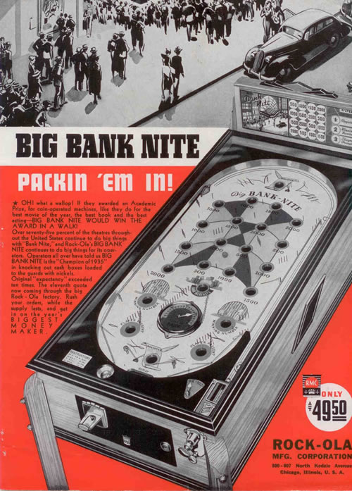 Pinball 'Big Bank-Nite', año 1636 (clic para ampliar)