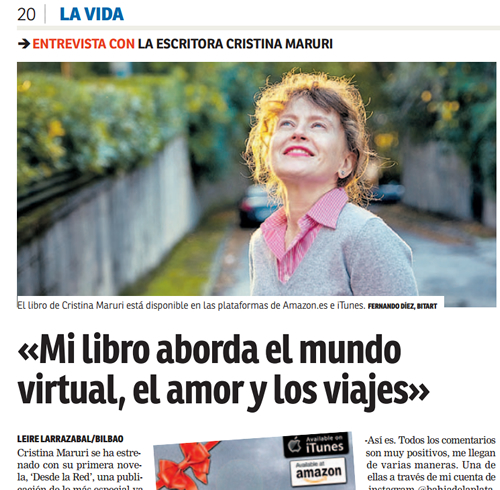 Entrevista a Cristina Maruri en El Nervión (clic para ver el periódico, página 20)